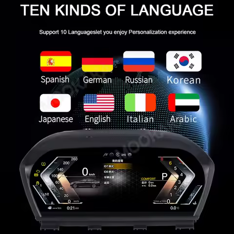 Carplay Instrument Car Dashboard For BMW 3 Series E90 E91 E92 E93 2005-2012 Digital Odometer Cluster