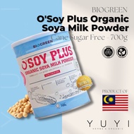 【BioGreen】O'Soy Plus Organic Soya Milk Powder (Cane Sugar Free) - 700g