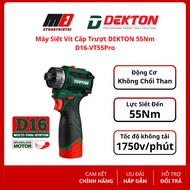 Compact 55Nm sliding level screwdriver using 16.8v Dekton / D16-VT55Pro cylindrical battery (Gen 2)