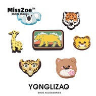 Miss Zoe Jibbitz Cute tiger shoe buckle cartoon small animal shoe accessories