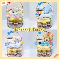 Newborn Baby Baby Hamper Hadiah Bayi Customize Basket Hamper Bird nest Hamper