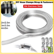 JACOLR Hose Clamps, 304 Stainless Steel Large Hose Clamp Strap,  Adjustable Pipe Ducting Hose Clamp 