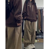 seluar cargo perempuan seluar perempuan Brown Women's Overalls - Comfortable Fit for Spring & Autumn