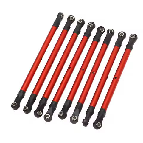 8Pcs Aluminum Alloy RC Link Rod Kit 1/10 Scale RC Cars Accessories RC Linkage Rods for Axial SCX10 1