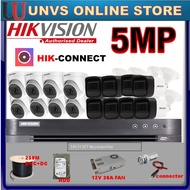 HIKVISION HIK 16-CHANNEL 5.0MP CCTV Full HD 5MP 1440P DVR(up to 5mp)+Camera 16CH full Package SET P2