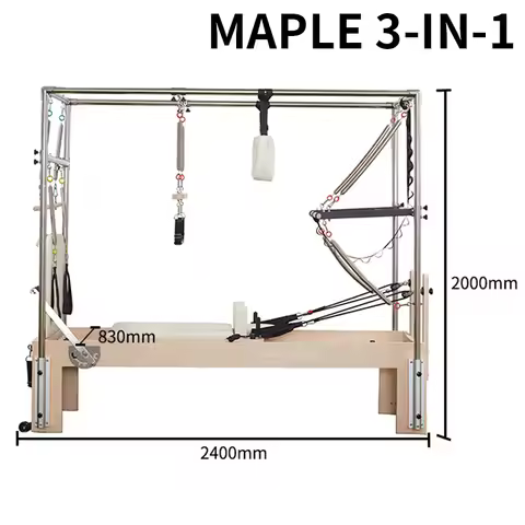 Pilates Reformer Pilates Equipment Cadillac Three in One Core Bed Maple Training Bed Pilates Full To