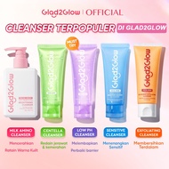 Cleanser Glad2Glow Pencuci Muka G2G Milk Cleanser Blueberry Low pH Face Wash Centella Acne Cleanser 