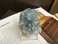 天然天青石 藍晶蔟 原石 消磁 淨化 財富 貴人 擺件