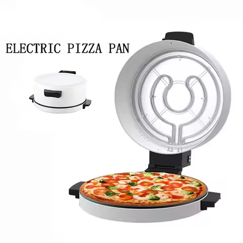 2000W Electric Pizza Pan Electric Baking Pan Portable 12 Inch Countertop Pizza Maker Steak Machine T