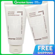 โฟมล้างหน้า Innisfree สูตรโคลนภูเขาไฟ BHA ทำความสะอาดรูขุมขน 250g x 2 ชิ้น