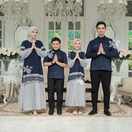 Sarimbit Ivana woven troso, family Ivana navy woven, couple woven, Ivana family, sarimbit woven dres