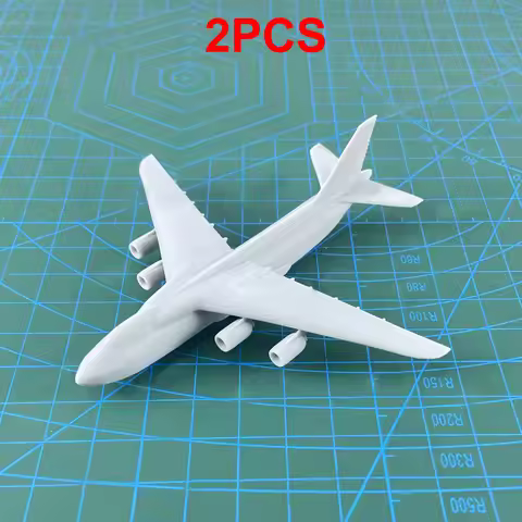 2PCS 1/2000 700 Scale Resin Model An-124 Strategic Transport Aircraft Simulation Airplanes Length 28