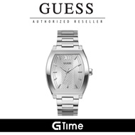 [Official Warranty] Guess GW0705G1 Men's Silver Dial Silver Stainless Steel Strap Watch