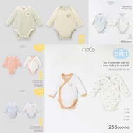 NOUS - Set of 2 orange and white long-sleeved bodysuits - 0M 3M 6M 9M - SS24.T11A- ZN613