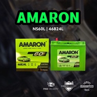Amaron Battery NS60L NS60 Car Battery Bateri NS60L 46B24L Bateri Kereta Batteri Kereta Wira Vios Alt