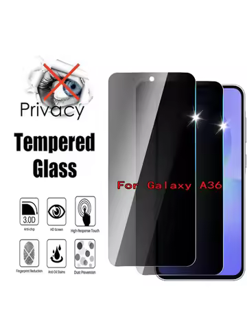 2Pcs Privacy Tempered Glass For Samsung Galaxy A36 4G/5G Screen Protector
