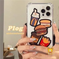 McDonald's Fries And Burgers Phone Case For Vivo Y19s 4G Y300 Y37 V40 Pro Lite V40E Y200 X200 Pro Mi