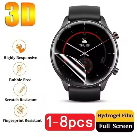 Protective Film on Amazfit GTR 4 3 Pro 2 2e Screen Protector for Amazfit GTR 4 3 Pro 2 2e (Not Glass