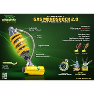 Suzuki Raider R150Fi 285mm Adjustable Gas Monoshock Flexible Hose Absorber Rapido New