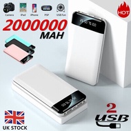 20000mAh/50000mAh Thin Powerbank Power Bank Digital Display Screen Ultra with Cable LED Lights Exter