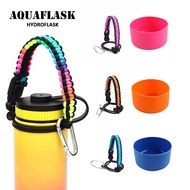 HydroFlask Boot Silicon Cover Aquaflask Accessories 32&amp;40 oz Protective Bottom Non-Slip Aqua flask Tumbler Boot Sleeve Cover &amp; Paracord Handle Colored Cup Rope Set SUOR