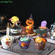 JEREMY Cake Topper Party Cupcake Tray Pumpkin Witch Cupcake Wrapper