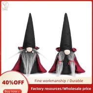 2PCS Halloween Gnome Plush Faceless Doll Handmade Swedish Gnome Decoration Tomte Doll Halloween Deco