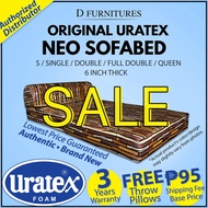 Original URATEX Neo Sofa Bed 6 inches thick ( S / Single / Double / Full Double / Queen ) /folding b