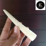 pipa rokok/once cangklong tulang sapi ukir IL 111