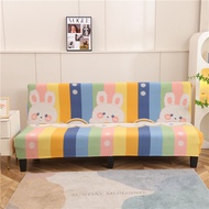 🚀Folding Sofa Bed Cover No Arm Rest Elastic Universal Stretch Foldable 2/3/4 Seater Printed Sofa Covers Armless Stretch Sarung Katil Sofa沙發床保護套Vintage Sofa Seat Cover