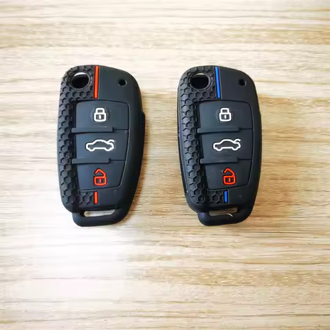 Silicone Key Case Cover Shell for Audi A4 B7 A6 C6 4f 8v A3 8p A1 A3 Accessories Auto Remote Key Hol