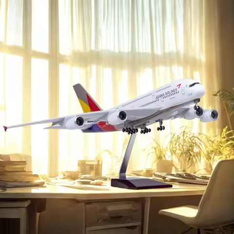 1:160 Scale Airplane Models Asiana Airlines Airbus 380 Metal Planes Model Kits Display Diecast Aircr