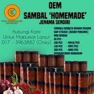 SAMBAL 50 BOTOL JENAMA SENDIRI