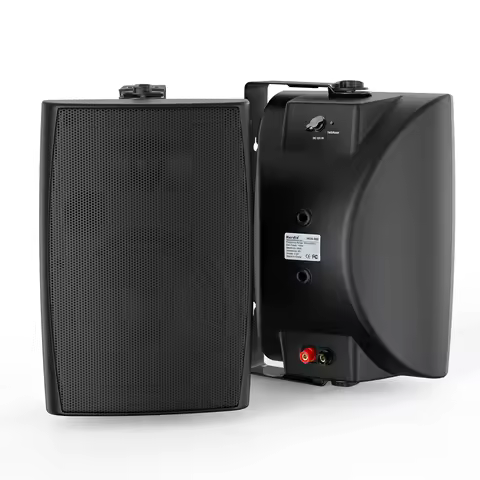 Herdio 5.25 Inches 300 Watts Outdoor Bluetooth Speakers, Bluetooth 5.3,TWS Stereo Paring,Wall Mount 