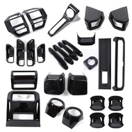 ABS Glossy Black For Toyota Land Cruiser Prado 250 LC250 2024 Car Door handle steering wheel Air Out