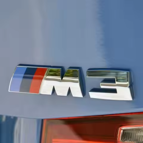 Suitable For BMW Group M3 Emblem Standard Trunk Tail Standard ABS Logo Sticker For BMW E30 E46 E36 E