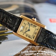 Cartier Tank Must Vermeil Roman numeral dial Quartz 28mm, 卡地亞手錶，石英，原裝扣，連盒