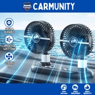 Car Fan Double Head Fan USB Mini Fan Air Cooler Fan 3 Speed Car Strong Dual Fan USB Fan For Car Kipa