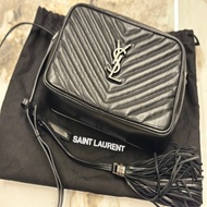 YSL Lou 中尺寸黑色銀logo 相機包