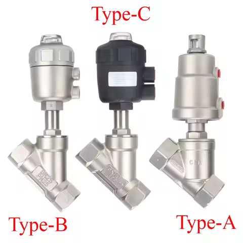 DN8-DN50 1/4" 3/8" 1/2" 3/4" 1" -2" BSP Female Y-Shaped 316 304 Stainless Steel Pneumatic Air Actuat