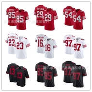 Jersi Retro Bola Sepak NFL 49ers Merah 85 #   97 # BAWAH 23 #   13 # PURDY
