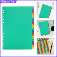 20 Pcs A4 Separated Loose Leaf Binder Folder Divider Book Paper Index Notebooks Labels Dividers with