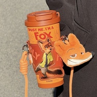 Disney Zootopia แก้วกาแฟ แก้วดื่มสองทาง แก้วน้ำสแตนเลส แก้วน้ำสแตนเลส 316 ความสวยงามสูง แก้วน้ำสแตนเ