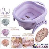 ❤️[Ready Stock] Space Saving Folding Comfortable SPA Foot Massager Basin [QFY-1596] 折叠足浴盆