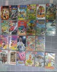 全新熱門Switch Game遊戲未拆包裝紙 (Mario, NBA, 星之卡比, 炸彈人2, Pokemon)