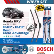 Bosch Clear Advantage Wiper Set 26"/16" – Honda HR-V HRV U-Hook Type BCA 100% Original Ready Stock