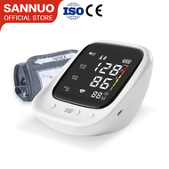 Sannuo Sinocare Blood Pressure Monitor Upper Arm, Automatic Digital BP Machine Heart Rate Pulse Monitor with Voice Function &amp; Large LCD Display