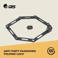 Golden Pistol Sixty Anti-Theft Folding Lock [ Bike Lock, 90cm Length, Alloy Steel Lock Head, Anti-Shear, Portable, Light