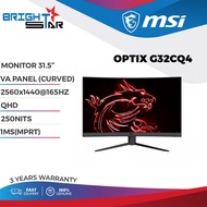 MSI 27" 32" MSI OPTIX G27CQ4 G32CQ4 MONITOR / CURVED VA / 2560x1440@165HZ 2K / 250NITS / 1MS(MPRT) /