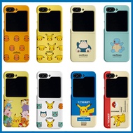 🇰🇷 【Galaxy Z Flip 5 Pokemon Slim Hard Phone Case 】 Korean Protective Cute Unique Samsung coquad